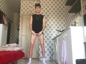 White socks and russian student alongside cum on his hair chinese gay porn student