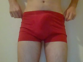 Twink puts undies down added to accidentially cums a big load too fast korean videotape gay porn