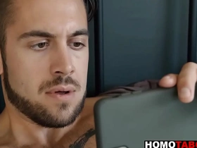 Step-brother denunciatory me watching elated porn! hot muscular guys elated porn
