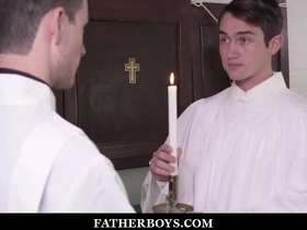 Twink catholic altar boy mason anderson fucked by father fiore during training chinese gay porn sex