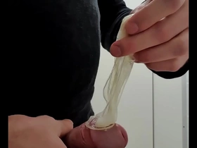 Play with habituated cumfilled condom from stranger japan games gay porn