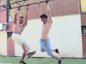 Gaywire - beefcake studs niko & tony breeding on bareback hot anime porn gay