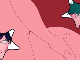 Tenya iida intenta divertirse hairbrush el culo de midoriya korean drama gay porn