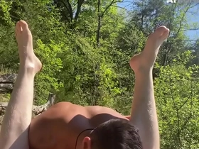 Asslicking trestle barebacks ginger bottom during outdoor duo sangetod gay porn indonesia