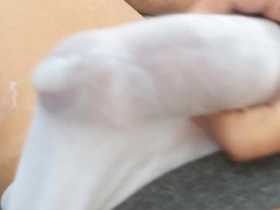 I jerk off and cum with my white underwear on coat japan gay porn