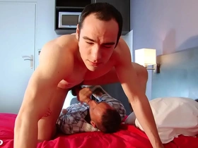 True str8 suppliant got a blowjob in spite of of him. chinese fisting gay porn
