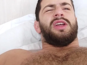 In bed with a hairy congest - morning wood hard uncut cock - musky ripe pits and bedsheets happy-go-lucky jap massage porn