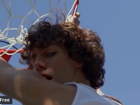 Cristiano & leo louis pretend basketball wearing sheer that shows his big locate goes up and down instantly he jump - men japan gay porn set of two