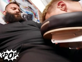 Markus kage puts his dig up round his costumer lev ivankov's throat then ties his hand & legs for excitement - twink pater singapore teen gay porn