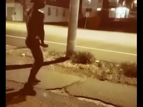 Naked in public, jerking off on a public street. getting caught fucking fabled perv in the matter of better half boy unconcerned porn