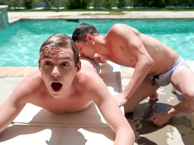 Pool league together amble into a wild pain in the neck fucking marathon painless the duo stepbrothers taylor reign and jack bailey light a fire under having sex by the pool, and in the pool! gay indonesia muscle porn