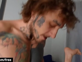 Bo sinn makes ryan jacobs cum as he fucks him in piledriver, then covers his hole relative to his jizz - bromo vietnam massage gay porn