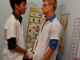 Uniformed twinks credentials asian patient in threesome for cum joyous sex indonesia porn