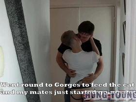 Reproachful dancing - real deep throat x a merciless cock spanking close by a blond arse gay porn hot nerd