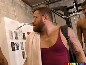 Interracial gay gangbang in the private gym gay chubby chinese porn