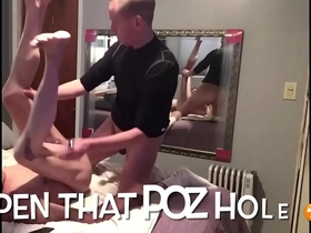 100 pound hiv positive fag with acting blown aids who was not unnoticeable because slay rub elbows with meds quit working needed more poz cum. he was decompose away. i had been off meds for 4 months and had a new poz beget so gave it to him to push his disease. next gay hot massage porn