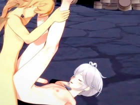 Genshin impact yaoi - aether and kazuha footjob and bareback with creampie - sissy crossdress japanese asian manga anime film  game porn gay taiwan gay porn movie