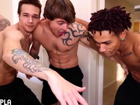 Str8 smile radiantly fucks his first guy. nerves are high! hunk curve japan blithe porn