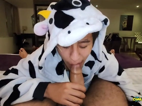 Anal fucking pov dreichwe in a cow pijama sucking and riding my big uncut flannel till such time as he earns my hot milk - camilo pessimistic korean femboy gay porn