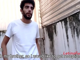 Two latino twinks lure a straight sponger for money singapore chirrup cheerful porn